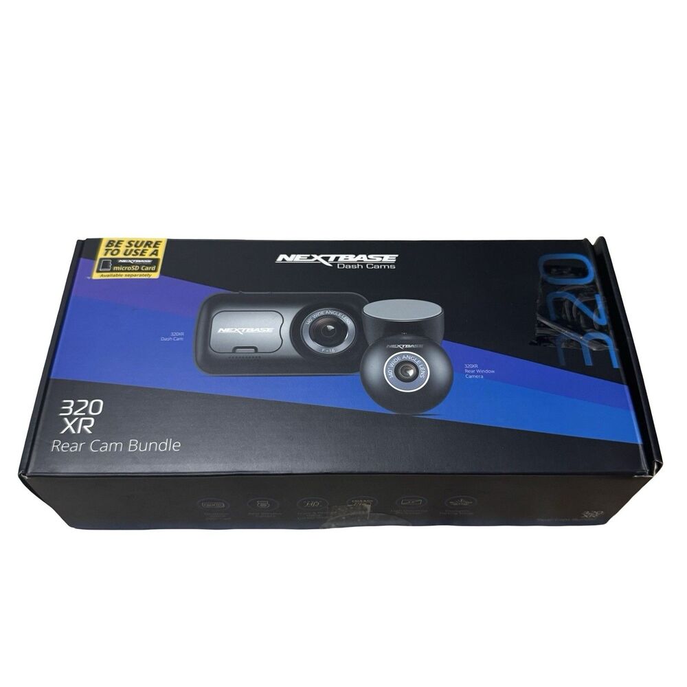 NIB Nextbase 320XR Dash Cam Front & Rear Full HD 1080p/30fps 140° Wide Angle